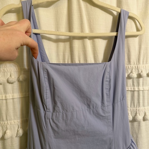 ASTR THE LABEL Vinya Poplin Drop Waist Dress Periwinkle Blue Size Small - Picture 12 of 13